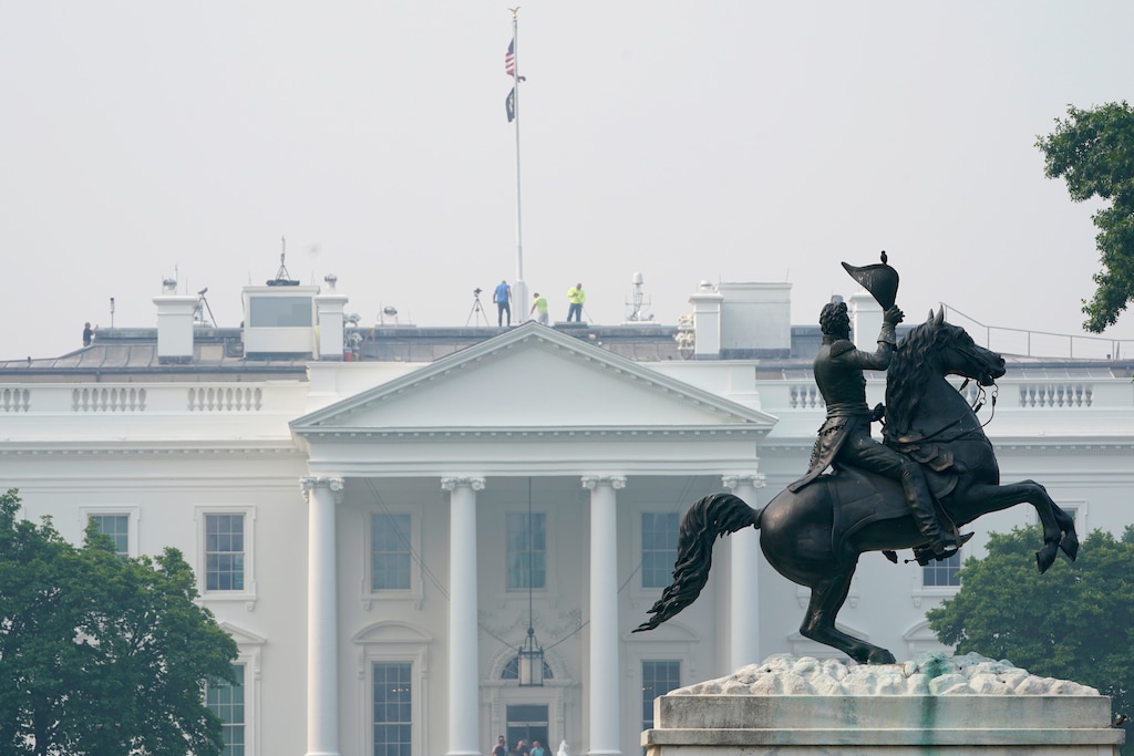 The White House in Washington, Thursday, June 8, 2023. (AP Photo/Susan Walsh)