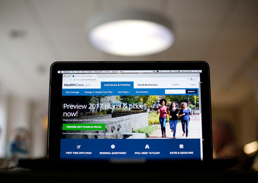 FILE - This Oct. 24, 2016, file photo, shows the HealthCare.gov 2017 website home page on a laptop in Washington. Health insurance costs will be on the rise again in 2017, just like they have been for several years now. Experts say we should get used to these annual rises, unless we’re ready to accept significant changes in how we consume health care. (AP Photo/Pablo Martinez Monsivais, File)