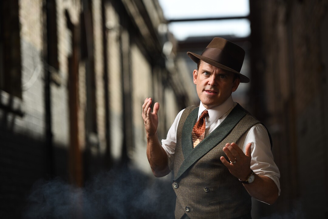 (Francisco Kjolseth | The Salt Lake Tribune)  Robert Creighton, an actor who is the writer, composer and star of "Cagney: The Musical," opening Sept. 20 at the Pioneer Theatre, where it is being groomed for a possible run on Broadway.