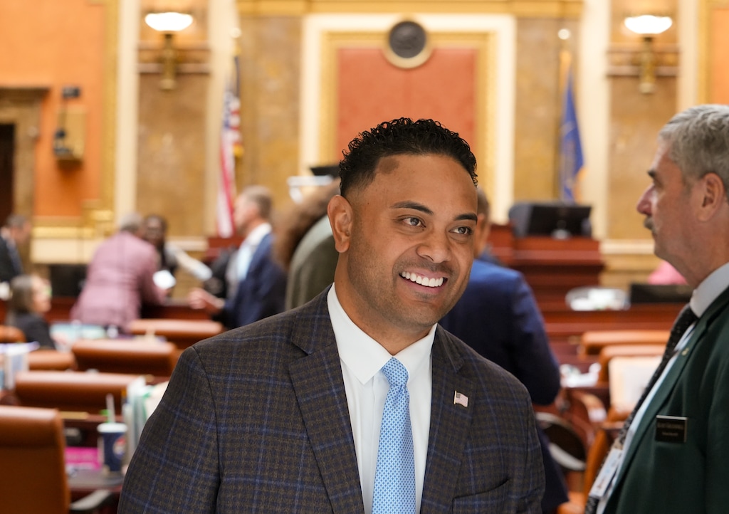 (Chris Samuels | The Salt Lake Tribune) Rep. Doug Fiefia, R-Herriman, leaves the House chamber at the Capitol in Salt Lake City, Tuesday, Jan. 20, 2026.
