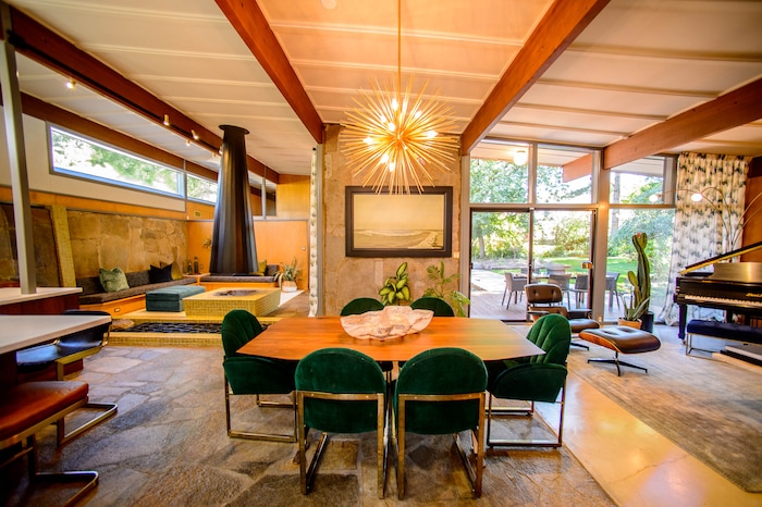 (Trent Nelson  |  The Salt Lake Tribune)  Jason & Courtney Hawks' home is part of the 2019 Salt Lake Modern Homes Tour, taking place in Holladay on Oct. 5. Preservation Utah is featuring 5 mid-century modern homes that were built in 1955 by architect Stephen Macdonald. The home was photographed on Thursday Sept. 26, 2019.