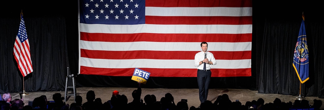 (Trent Nelson  |  The Salt Lake Tribune) Democratic presidential candidate Pete Buttigieg speaks at The Union Event Center in Salt Lake City on Monday, Feb. 17, 2020.