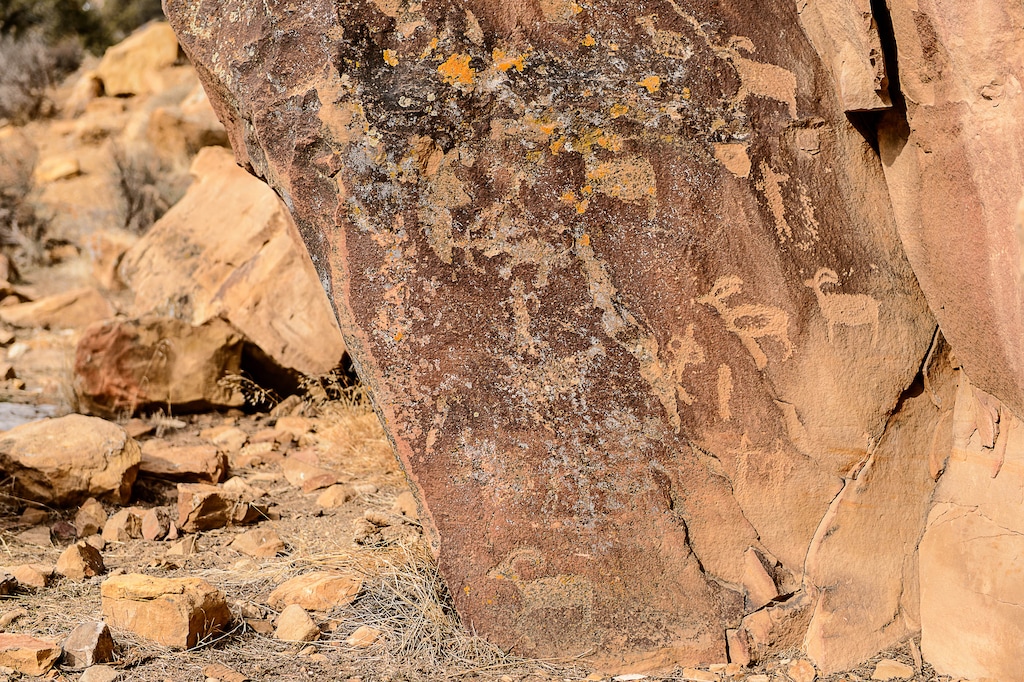 Trent Nelson | The Salt Lake Tribune
Petroglyphs at First Site in Nine Mile Canyon, Tuesday January 19, 2016. Nine Mile Canyon is classified as an "area of critical environmental concern." New rules proposed by the Bureau of Land Management are intended to strengthen protections in such areas.