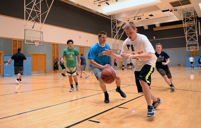 Al Hartmann  |  The Salt Lake TribuneMissionaries play a game of basketball to keep in shape at the Missionary Training Center in Provo Wednesday July 26.  
