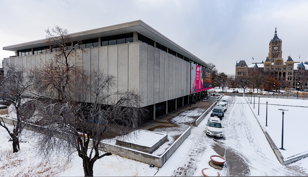 (Francisco Kjolseth  |  Tribune file photo) The Leonardo, an arts-and-science museum on Salt Lake City's Library Square. Salt Lake City Mayor Erin Mendenhall complained on Twitter on Friday, Feb. 28, 2020, over the museum turning on its outdoor sprinklers in an area where homeless people have been encamped through the winter.