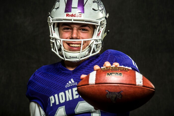 Chris Detrick | The Salt Lake Tribune
Lehi quarterback Cammon Cooper poses for a portrait Friday December 9, 2016.