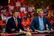 (Trent Nelson  |  The Salt Lake Tribune) Rece Davis and Pat McAfee during the broadcast of ESPN’s ‘College GameDay’ at the University of Utah in Salt Lake City on Saturday, Nov. 1, 2025.