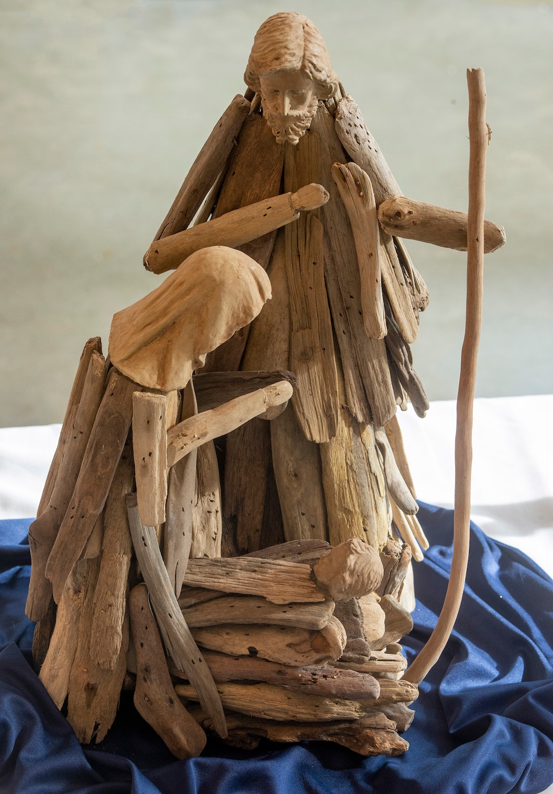 (Rick Egan | The Salt Lake Tribune) A driftwood Nativity scene is one of the items up for auction at  Festival of Trees, the Utah holiday fund-raiser for Primary Children's Hospital. This year's event, previewed to the media on Monday, Nov. 23, 2020, happens in Vivint Smart Home Arena, but will only be seen by the public online.