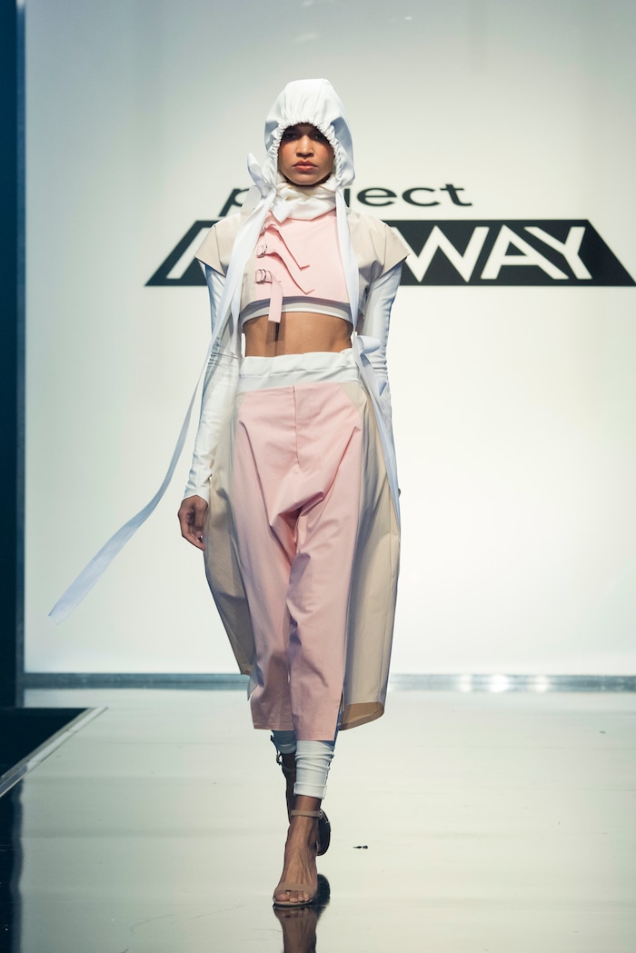 (Photo courtesy of Barbara Nitke/Lifetime) Brandon Kee’s final design for the 11th challenge of “Project Runway's” Season 16.  He won this challenge.