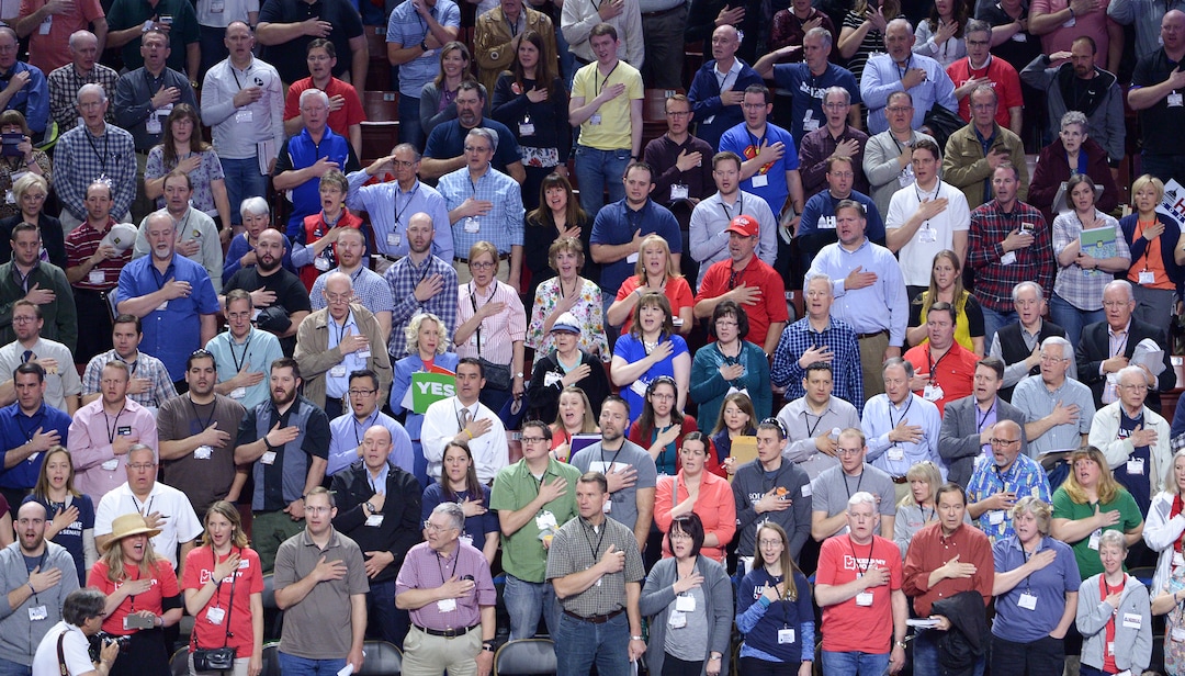 (Leah Hogsten  |  The Salt Lake Tribune) The Utah Republican Nominating Convention Saturday, April 21, 2018 at the Maverik Center.