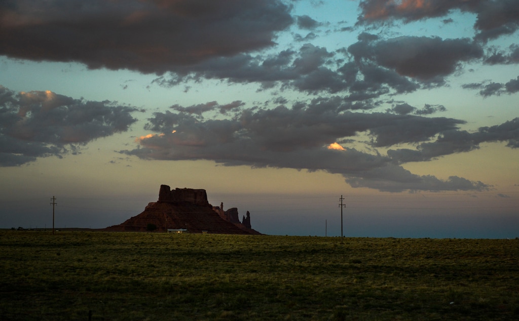 (Leah Hogsten | Tribune file photo) Lights shines from within a home at the break of dawn on the Navajo Nation in San Juan County. Parents and students expressed dismay this week after the San Juan School District decided to abruptly end a virtual learning option for students attending school in Blanding and Monticello.