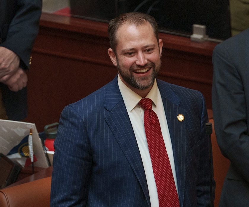 (Leah Hogsten | The Salt Lake Tribune)  Rep. Jordan Teuscher, R-South Jordan sponsored a 2021 bill moving up the deadline for voters to switch parties ahead of the primary election.