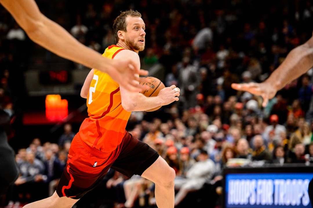 (Trent Nelson | The Salt Lake Tribune)  Utah Jazz forward Joe Ingles (2). Utah Jazz vs. Boston Celtics, NBA basketball in Salt Lake City on Friday Nov. 9, 2018.