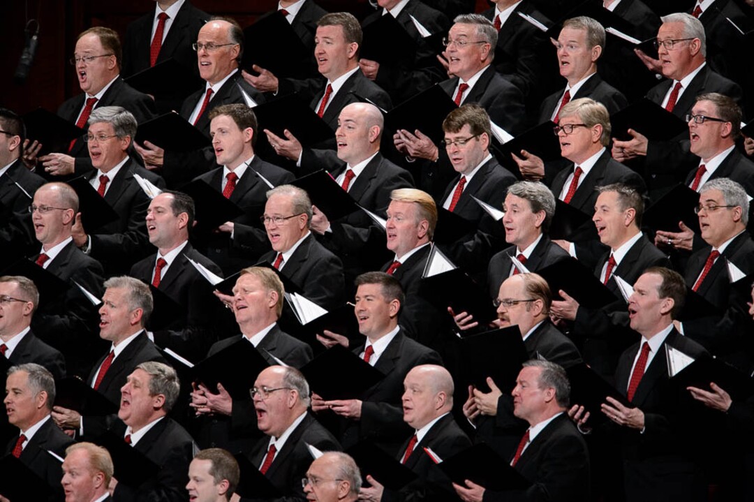 (Trent Nelson  |  The Salt Lake Tribune)  The Tabernacle Choir at Temple Square during the afternoon session of the189th Annual General Conference of The Church of Jesus Christ of Latter-day Saints in Salt Lake City on Sunday April 7, 2019.