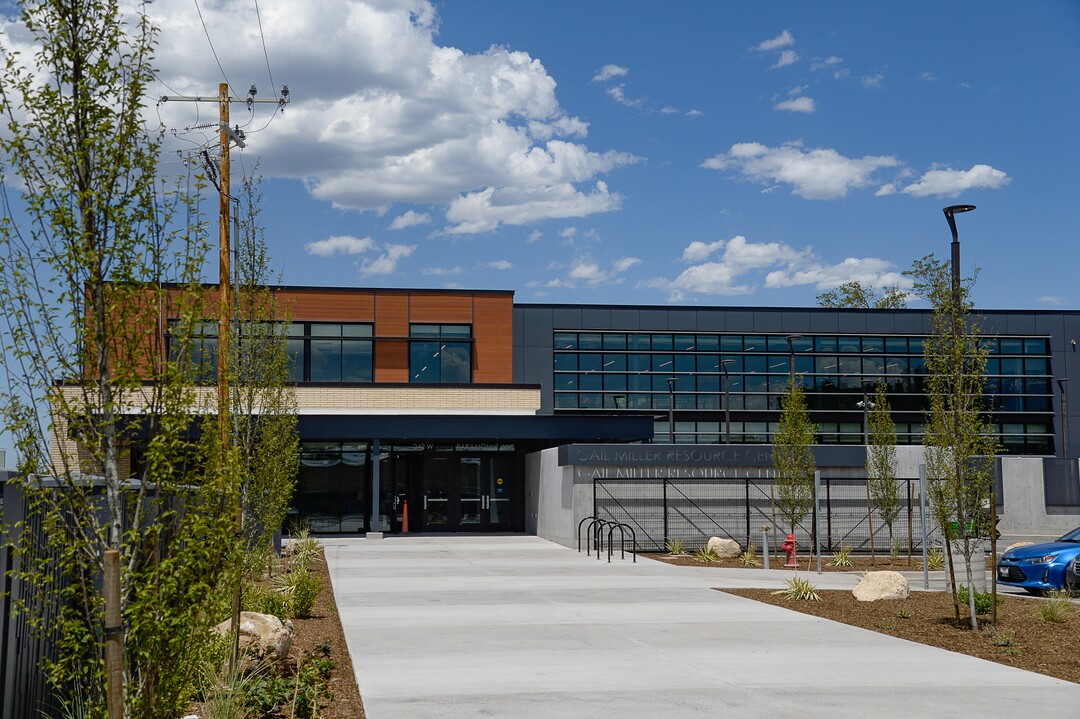 (Francisco Kjolseth  |  The Salt Lake Tribune)  Crews continue to work on the men's and women's homeless resource center at 242 West Paramount Avenue in Salt Lake City on Tuesday, July 9, 2019.