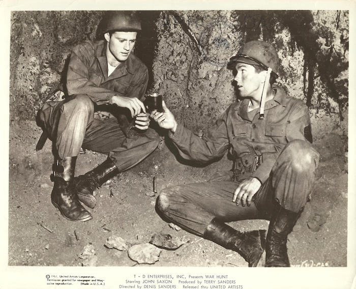 (United Artists) Robert Redford, left, and Tom Skerritt play U.S. soldiers fighting in Korea in the 1962 drama "War Hunt." It was the first movie for both actors.