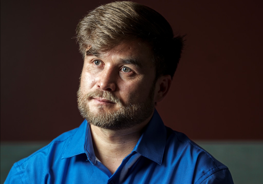 (Leah Hogsten | The Salt Lake Tribune) Azim Kakaie, the first Afghan SIV, or special immigrant visa holder to arrive in Utah since the Taliban took control in Afghanistan, discusses life and work in Kabul and the days leading up to the chaotic end of the war, Sept. 2, 2021.