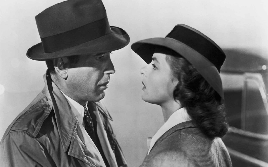 (Courtesy Warner Bros. Pictures) Humphrey Bogart (left) and Ingrid Bergman in the 1942 classic movie "Casablanca."