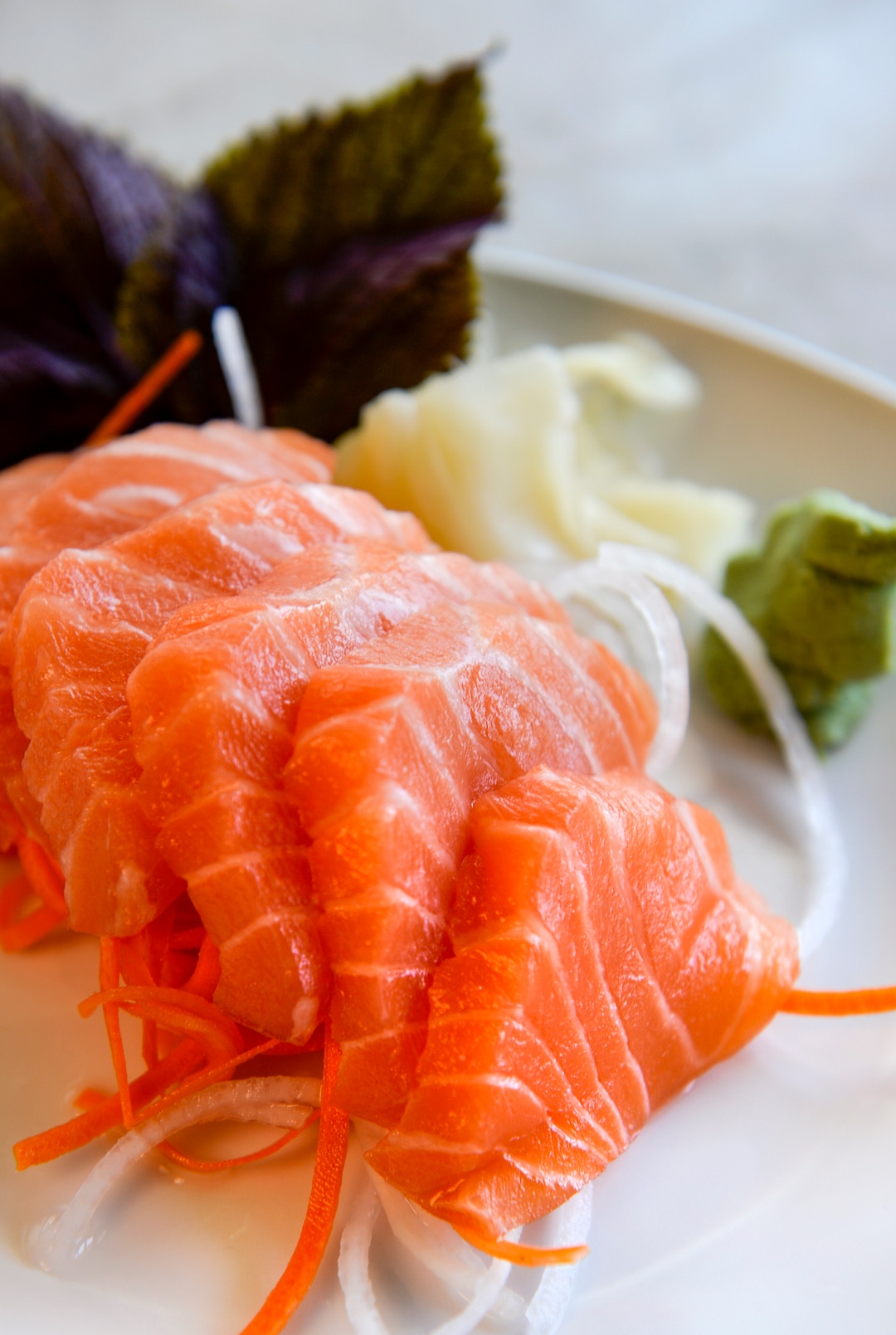 (Leah Hogsten  |  The Salt Lake Tribune)  Saola sake sashimi, $18.  Saola restaurant, located in Cottonwood Heights, serves cuisine from Vietnam's three regions, using locally sourced ingredients.
