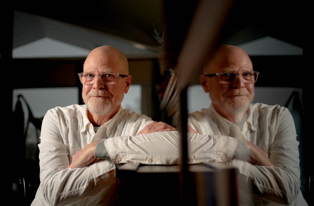 (Francisco Kjolseth | The Salt Lake Tribune) Bret Boyle of Holladay is pictured at his home on Thursday, Jan. 5, 2023. Boyle was one of the first people to receive CAR-T cancer therapy at the Huntsman Cancer Institute. He was treated for his Mantle Cell Lymphoma (MCL), a rare form of non-Hodgkin lymphoma. His cancer is now in remission.