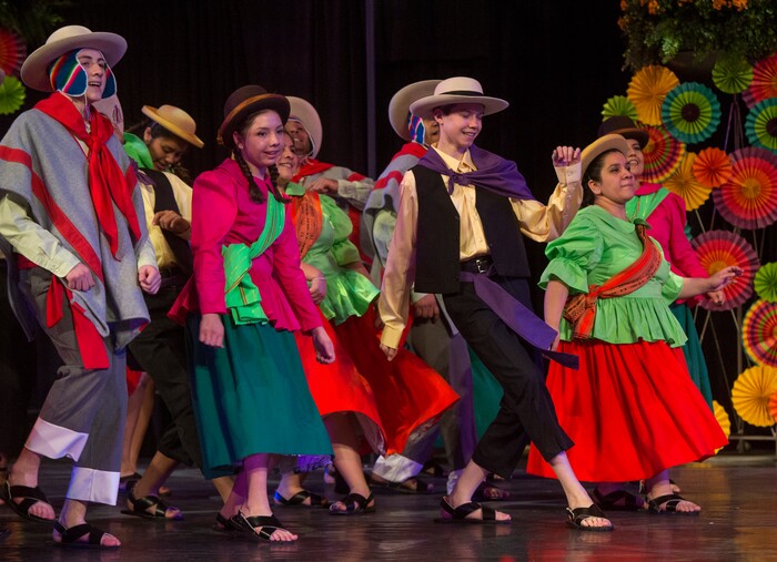 (Rick Egan  |  The Salt Lake Tribune)  Performers rehearse for their performance of “Luz de las Naciones", an annual cultural celebration for Latino youth hosted by the LDS Church, Saturday, Feb. 24, 2018.