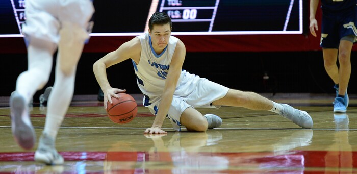 (Francisco Kjolseth  |  The Salt Lake Tribune)  Westlake vs Layton, 6A State high school basketball tournament at the Huntsman Center in Salt Lake City, Thursday March 1, 2018. Collin Jeppson (40). 