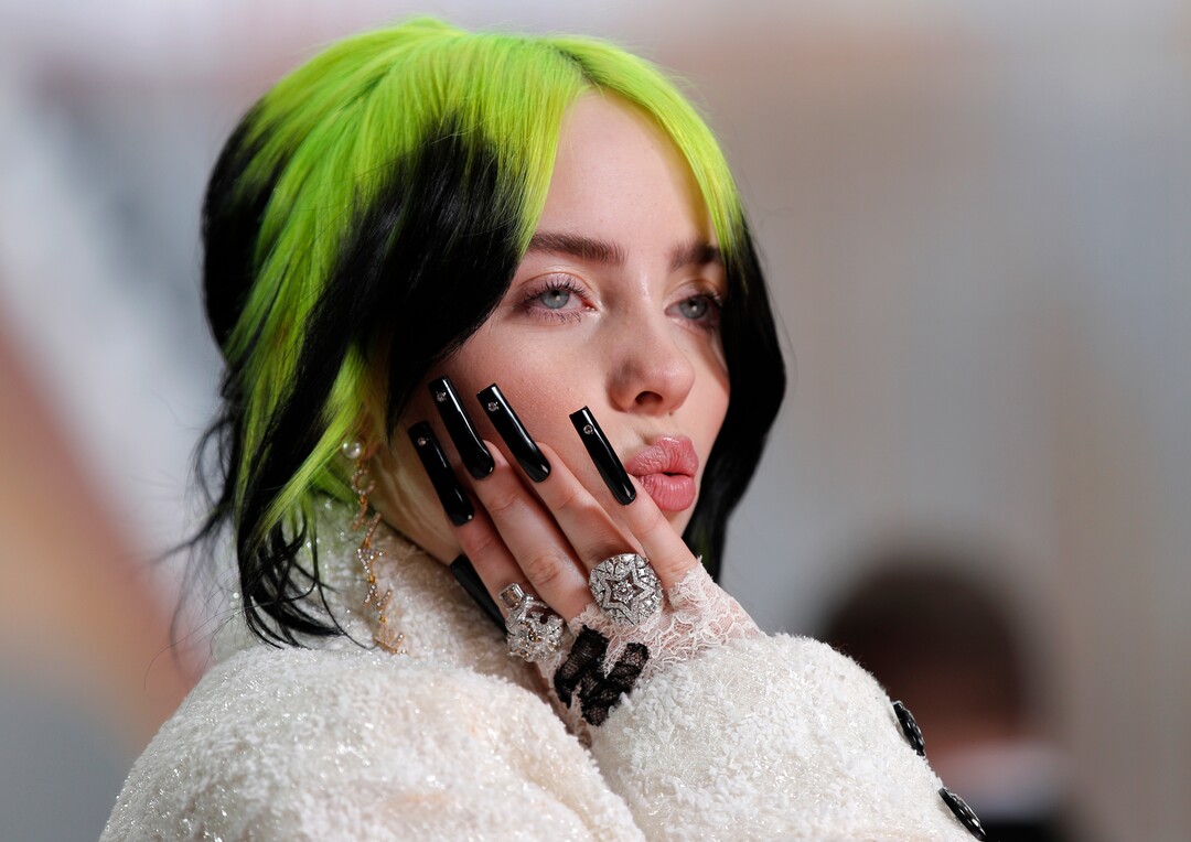 (John Locher | AP)  Billie Eilish arrives at the Oscars on Sunday, Feb. 9, 2020, at the Dolby Theatre in Los Angeles.