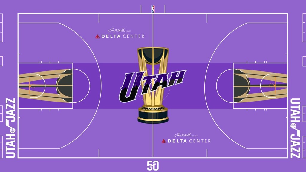 (NBA) All 30 NBA teams will debut new courts for the league's first In Season Tournament. Here's a look at the Utah Jazz court design.