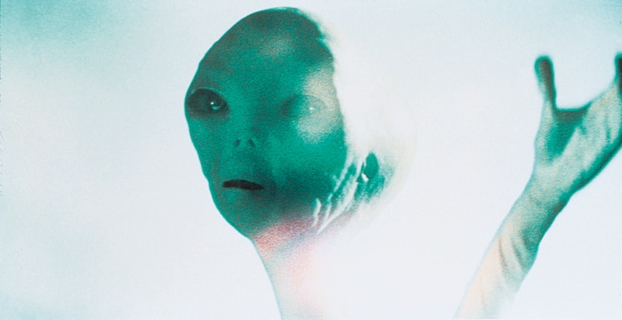 (Courtesy  |  Columbia Pictures) A friendly alien emeges to meet humans, in a scene from Steven Spielberg's 1977 science-fiction classic "Close Encounters of the Third Kind," being released in theaters for its 40th anniversary.