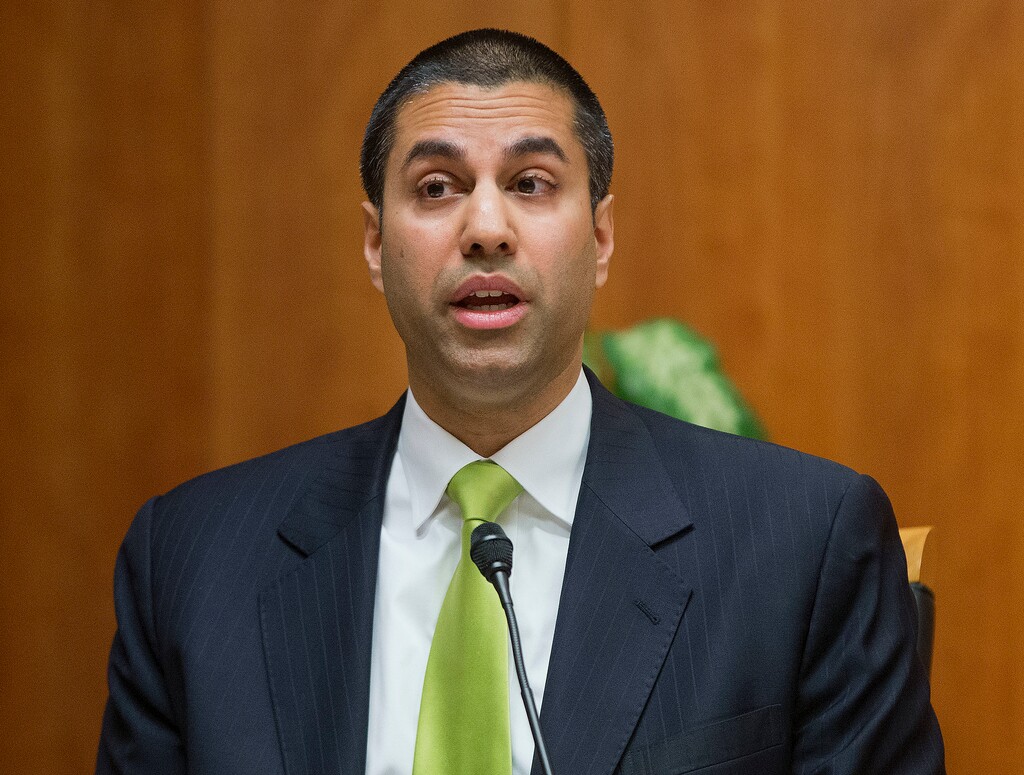 FILE - In this Feb. 26, 2015, file photo, Federal Communication Commission commissioner Ajit Pai speaks during an open hearing and vote on net neutrality in Washington. The Senate has confirmed Pai, President Donald Trump’s nominee to serve as chairman of the Federal Communications Commission, despite Democratic complaints that he will undermine net neutrality. (AP Photo/Pablo Martinez Monsivais, File)