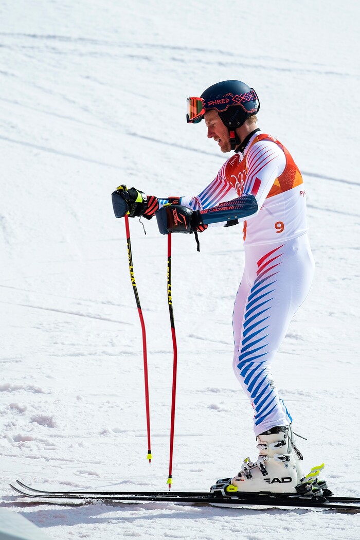 (Chris Detrick  |  The Salt Lake Tribune) Park City's Ted Ligety after competing in the Men's Giant Slalom Run 2 during the Pyeongchang 2018 Winter Olympics Sunday, Feb. 18, 2018. Ligety finished in 15th place with a combined time of 2:21.25.