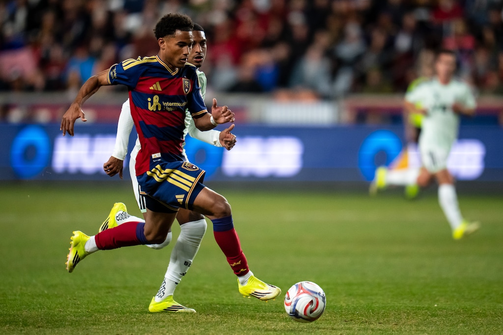 (Trent Nelson  |  The Salt Lake Tribune) Real Salt Lake forward Zavier Gozo (72) as Real Salt Lake hosts Austin FC, MLS soccer in Sandy on Saturday, March 14, 2026.