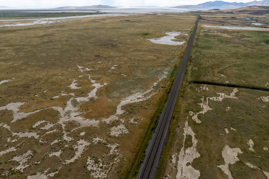 (Trent Nelson  |  The Salt Lake Tribune) Weber County property slated for an inland port on Thursday, Aug. 17, 2023.