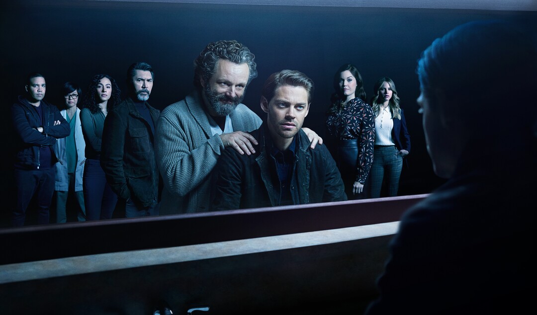 (Photo courtesy of Mark Seliger | Fox) Frank Harts, Keiko Agena, Aurora Perrineau, Lou Diamond Phillips, Michael Sheen, Tom Payne, Bellamy Young and Halston Sage star in “Prodigal Son.”