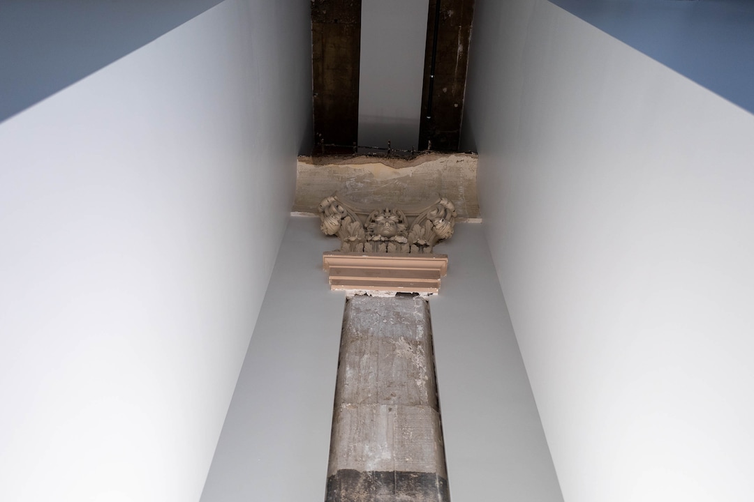(Trent Nelson  |  The Salt Lake Tribune) 
Uncovered ornamentation in the Kearns Building in Salt Lake City on Wednesday, Nov. 20, 2019. Hines, the global real estate firm that owns the Kearns Building, has launched a $25 million renovation of the 108-year-old building at 136 South Main Street.