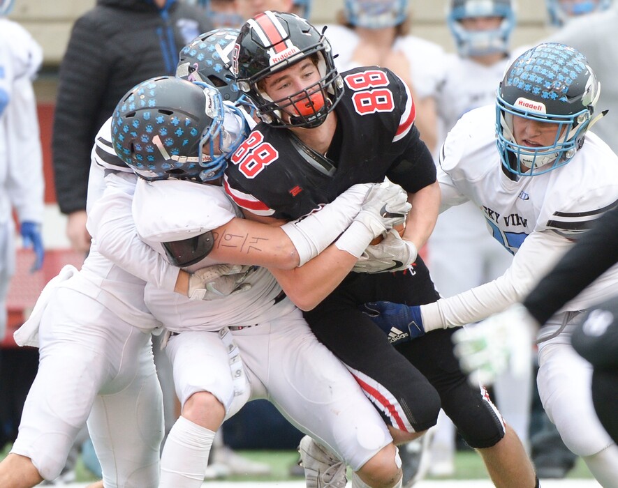 (Leah Hogsten  |  Tribune file photo) Park City and Sky View play in the 4A State Championship football title, Nov. 22, 2019, at Rice-Eccles Stadium.