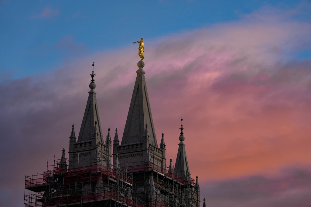 (Francisco Kjolseth | The Salt Lake Tribune) The iconic Salt Lake Temple in November 2025. A six-month open house awaits in 2027.
