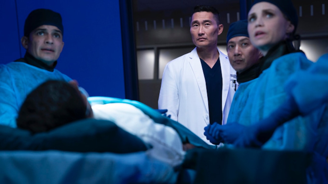 (Photo courtesy David Bukach/ABC) Daniel Dae Kim, center, is an executive producer of “The Good Doctor” and appeared in several episodes last season.