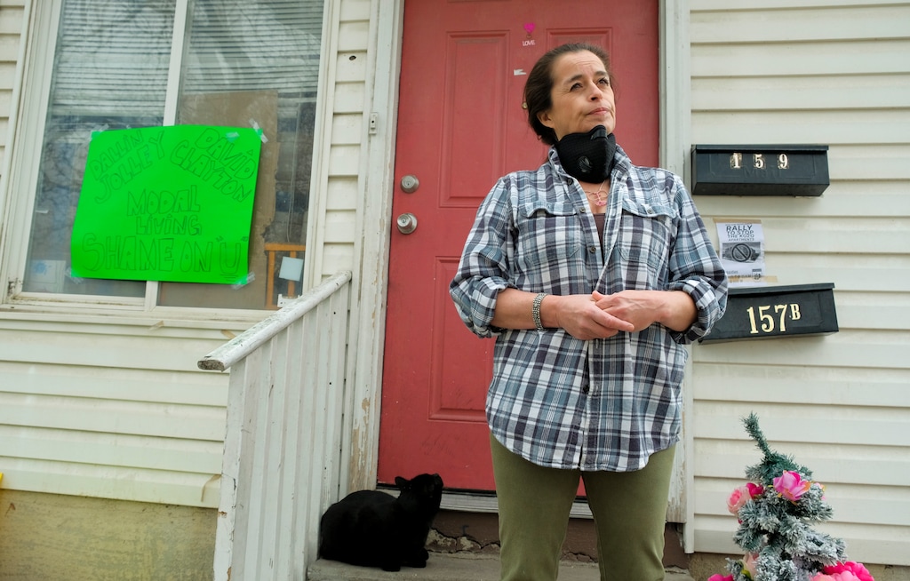(Leah Hogsten | The Salt Lake Tribune) Tina Holt Balderamma talks about her struggles with her landlord and her upcoming eviction, March 11, 2021. Balderamma and several other residents of Salt Lake City's Guadalupe neighborhood face eviction and half-dozen homes are to be demolished to make way for Kozo House, a 312-unit apartment complex.