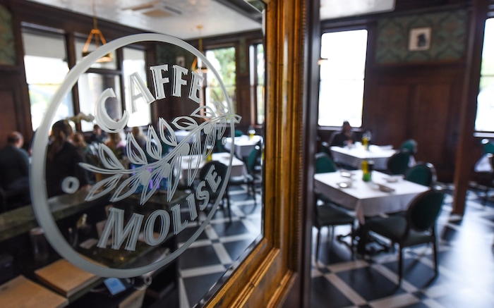 (Francisco Kjolseth  |  The Salt Lake Tribune)  Caffe Molise recently opened in its new location inside the old (but completely updated) Eagle Building on the southwest corner of 400 South and West Temple.