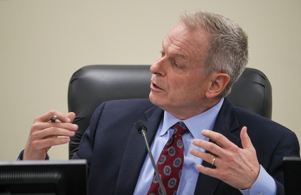 (Chris Samuels | The Salt Lake Tribune) Rep. Doug Owens, D-Millcreek, speaks during a meeting of the Legislative Redistricting Committee at the Capitol in Salt Lake City, Wednesday, Sept. 24, 2025.