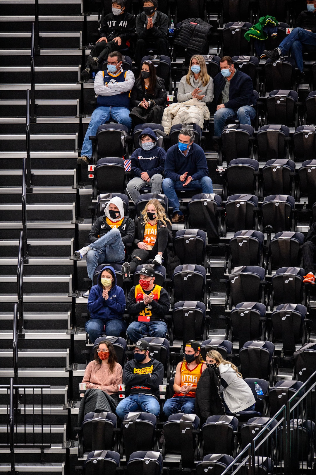 (Trent Nelson  |  The Salt Lake Tribune) A limited number of fans watch the Utah Jazz host the Minnesota Timberwolves, NBA basketball at Vivint Smart Home Arena in Salt Lake City on Saturday, Dec. 26, 2020.