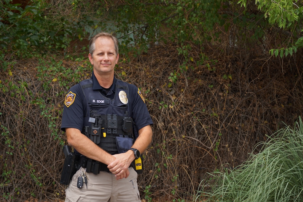 (Zak Podmore | The Salt Lake Tribune) Moab Police Chief Bret Edge has gone on leave. His department is facing a formal review of its handling of a police stop involving Florida woman Gabby Petito and her fiance Brian Laundrie weeks before Petito’s disappearance and death.