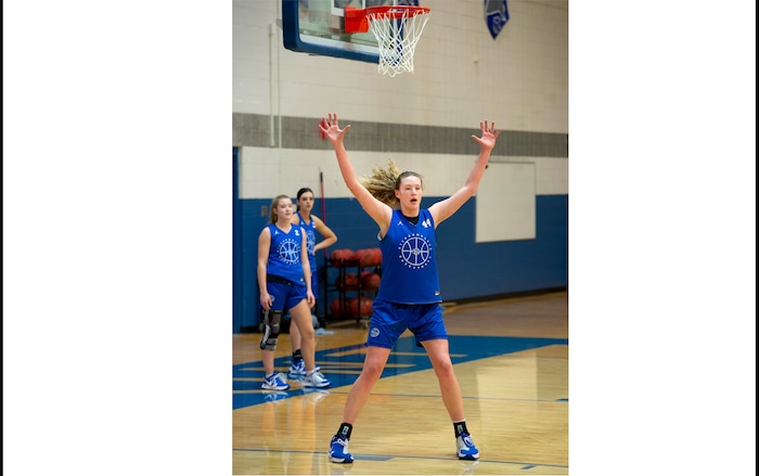 (Francisco Kjolseth  | The Salt Lake Tribune) Maggie Mendelson practices different plays with teammates during a practice on Wednesday Feb. 24, 2021. The Fremont girls basketball team is a top 15 program in the country, per MaxPreps, and is led by 3 highly recruited girls, including Mendelson.