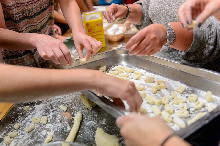 (Trent Nelson | The Salt Lake Tribune)  Gnocchi is made during a class at Argentinas Best Empanadas in Salt Lake City.