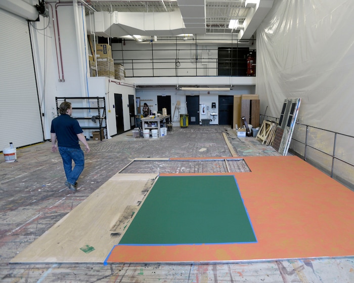 (Al Hartmann  |  The Salt Lake Tribune) 	
Utah State University is getting ready to reopen the renovated Chase Fine Arts Center, an arts complex that includes the totally remodeled Daines Concert Hall.  The Art and Mary Heers Scene Shop is spacious.