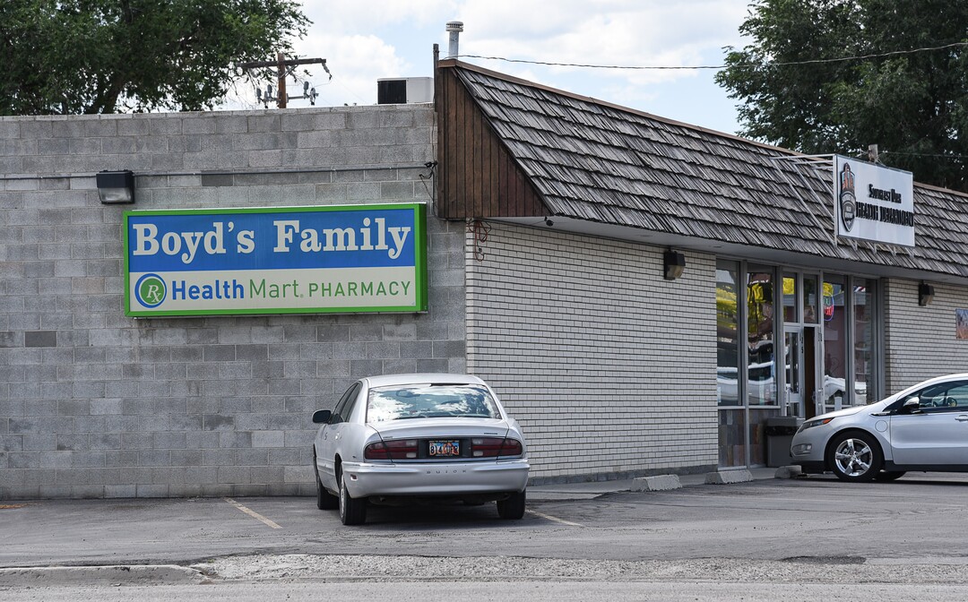 (Francisco Kjolseth | The Salt Lake Tribune)  The Boyd's Family Pharmacy in Castle Dale - the only pharmacy in the city and that of Emery County - with a population just shy of 2,000 received 4.8 million oxycodone and hydrocodone pills during a seven-year timeframe between 2006 and 2012, the fourth-highest among more than 1,000 pharmacies, according to data obtained by the Washington Post.