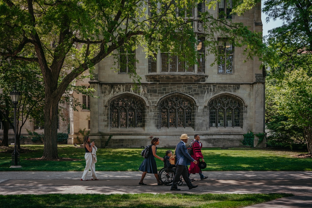 (Jamie Kelter Davis | The New York Times) The University of Chicago campus, shown in 2023, is the educational home to dozens of Latter-day Saint students.