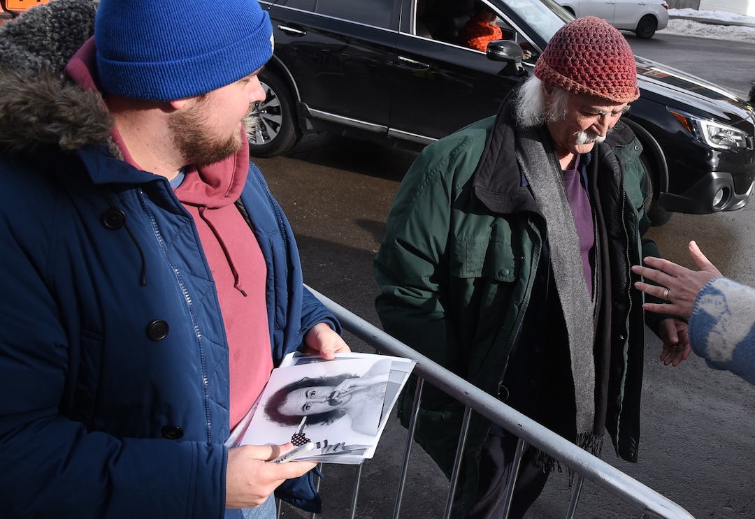 (Francisco Kjolseth  |  The Salt Lake Tribune)  Autograph seekers try to no avail to get a signature from David Crosby during the Sundance Film Festival as it kicks into high gear along Main street in Park City on Friday, Jan. 25, 2019, with fans hoping to snap a selfie with a celebrity, autograph seekers, paparazzi and locals.