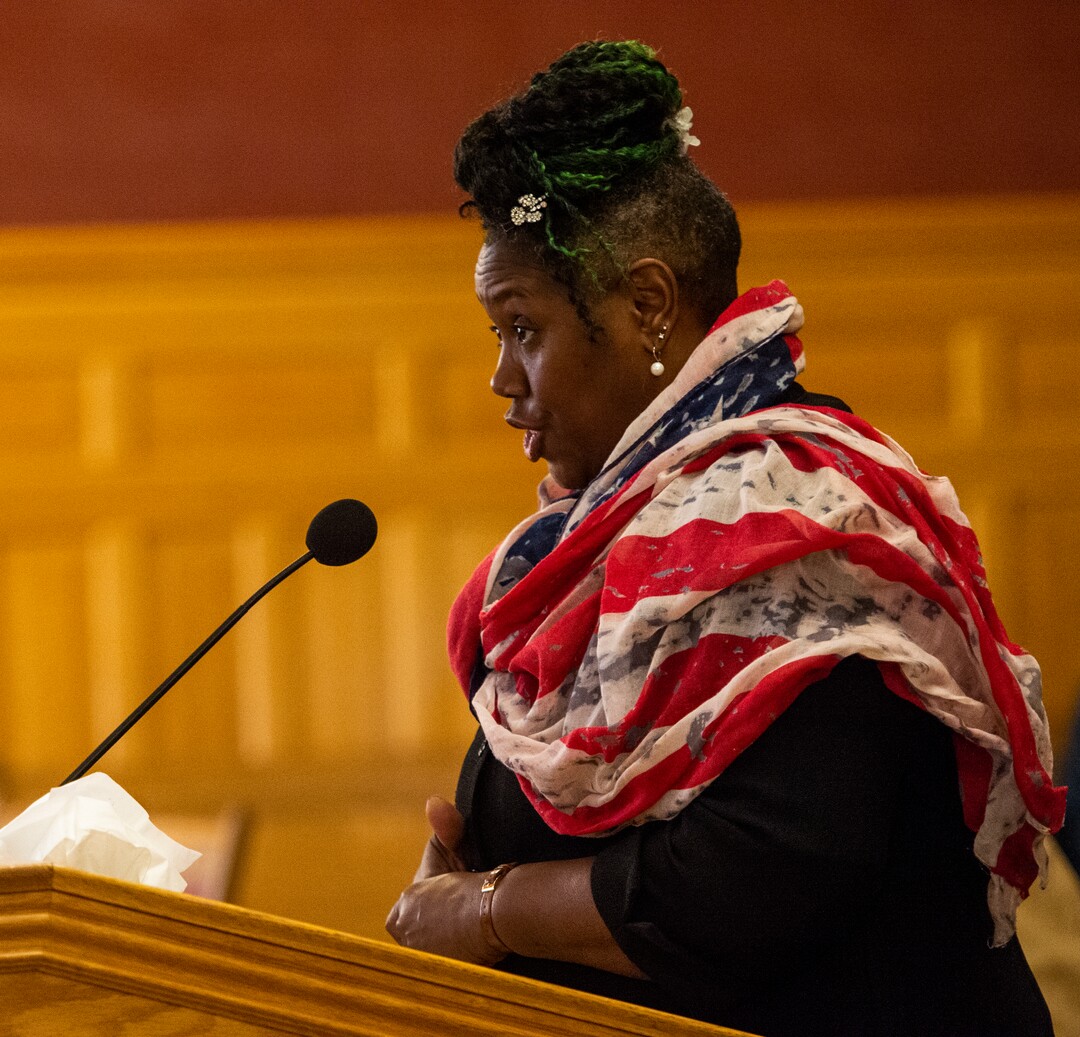 (Rick Egan  |  The Salt Lake Tribune)     Carol Rogozinski speaks to the Salt Lake City Council, as he applies for the City Counsel position vacated by Mayor Erin Mendenhall. More than 20 people candidates were given 5 minutes each to speak at the meeting, Tuesday, Jan. 21, 2020.
